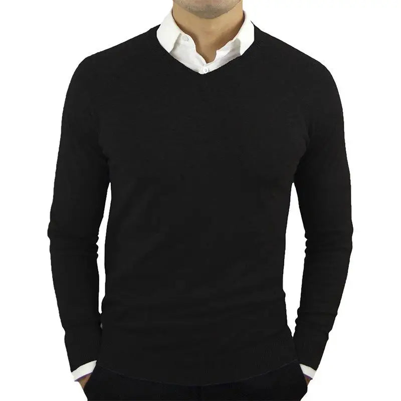 Navarita | Men's Classic V-Neck Woolen Pullover