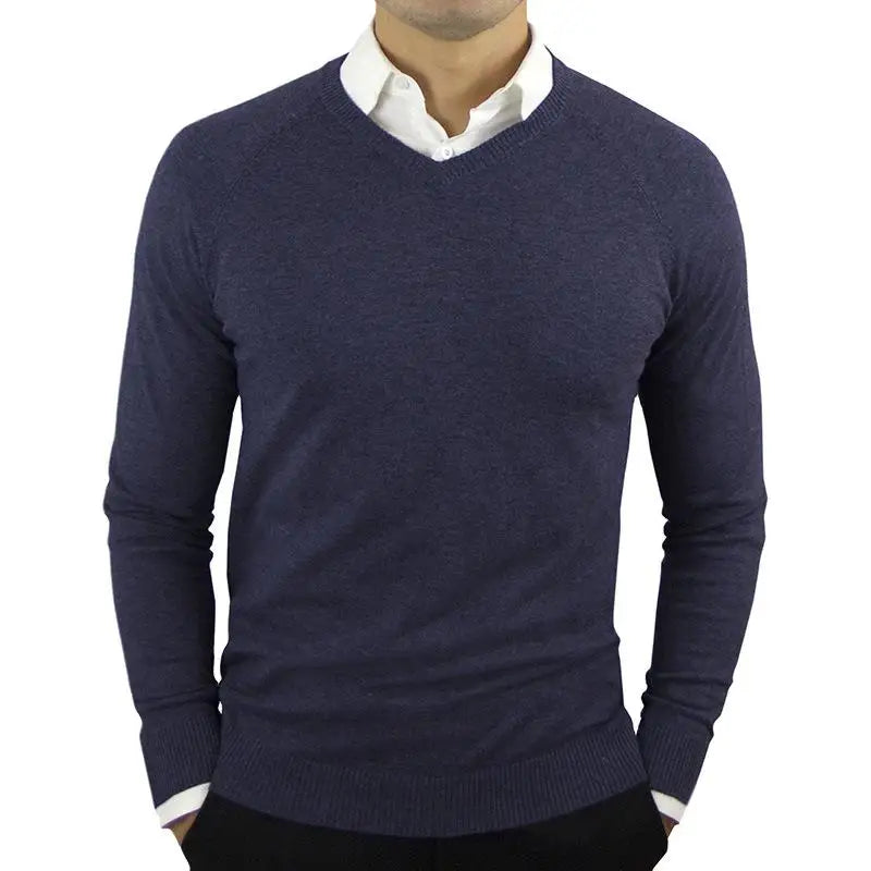 Navarita | Men's Classic V-Neck Woolen Pullover