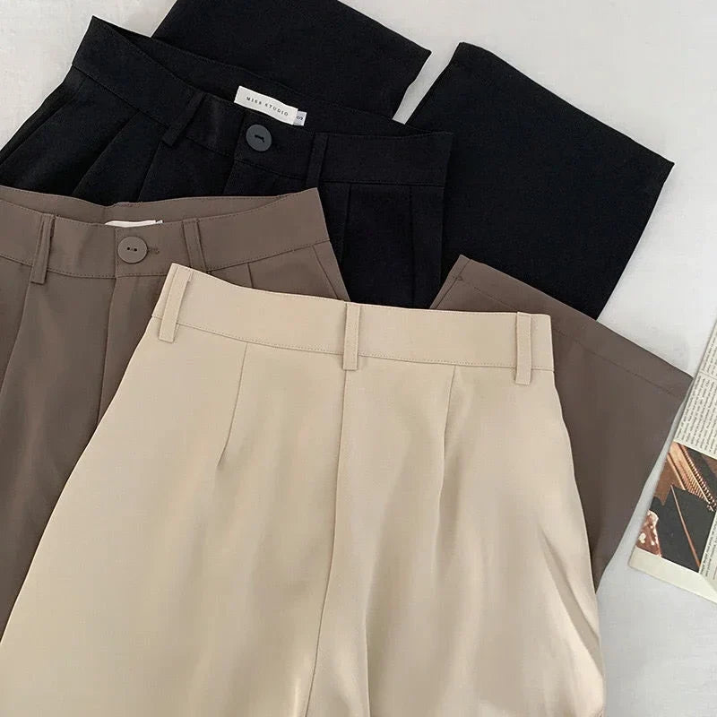 Navarita | Elegant High-Waist Wide-Leg Suit Pants